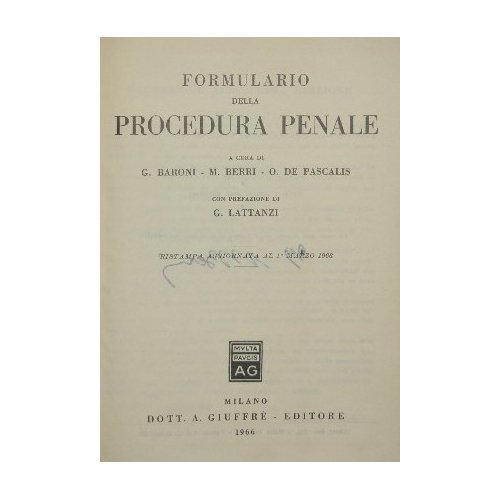 Formulario della procedura penale