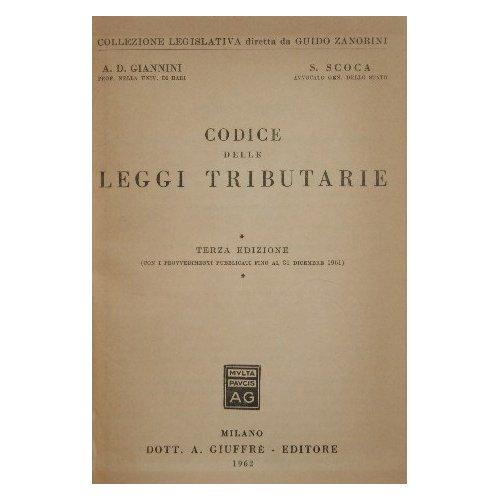 Codice delle leggi tributarie