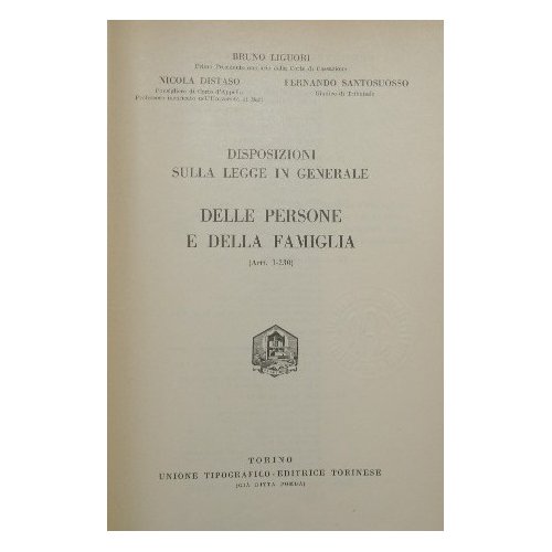 Commentario del Codice Civile. Libro I, Vol. I - Delle …