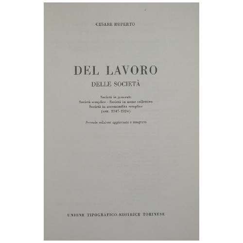 Commentario del Codice Civile. Libro V - Del lavoro