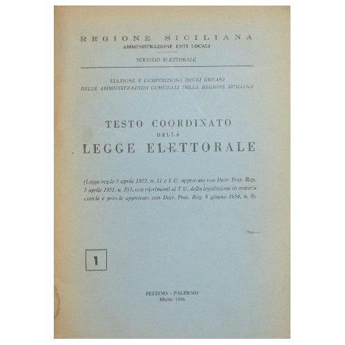 Testo coordinato della legge elettorale