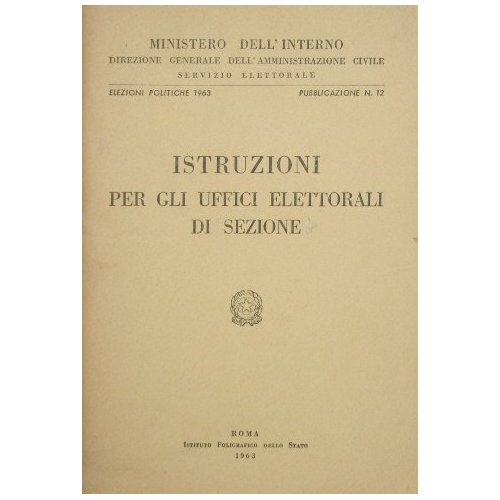 Istruzioni per gli uffici elettorali di sezione