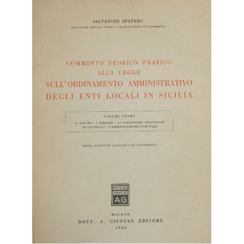 Commento teorico pratico alla legge sull'ordinamento amministrativo degli enti locali …