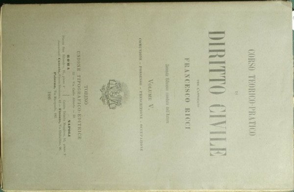 Corso teorico pratico di diritto civile. Vol. V