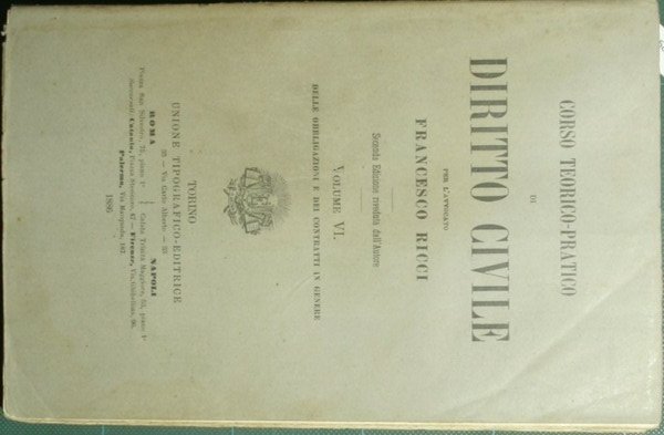 Corso teorico pratico di diritto civile. Vol. VI