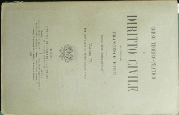 Corso teorico pratico di diritto civile. Vol. IX