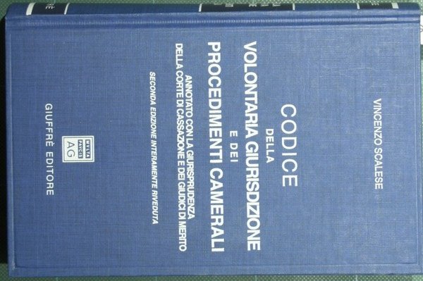 Codice della volontaria giurisdizione e dei procedimenti camerali