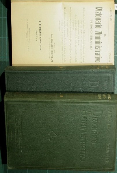 Il dizionario amministrativo. 1908-1938