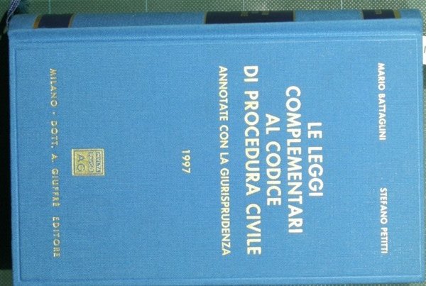 Le leggi complementari al codice di procedura civile