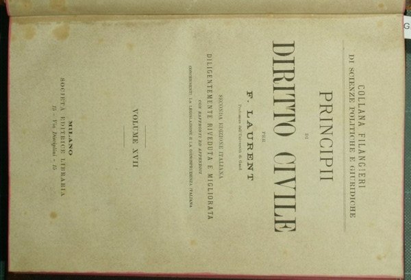 Principii di diritto civile. Vol. XVII