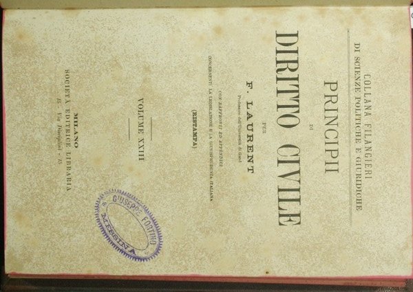 Principii di diritto civile. Vol. XXIII