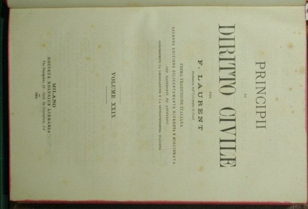 Principii di diritto civile. Vol. XXIX