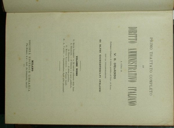Primo trattato completo di diritto amministrativo italiano. Vol. IX