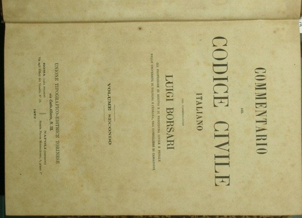 Commentario del codice civile italiano. Vol. II