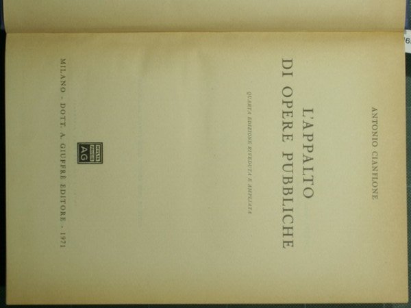 L'appalto di opere pubbliche