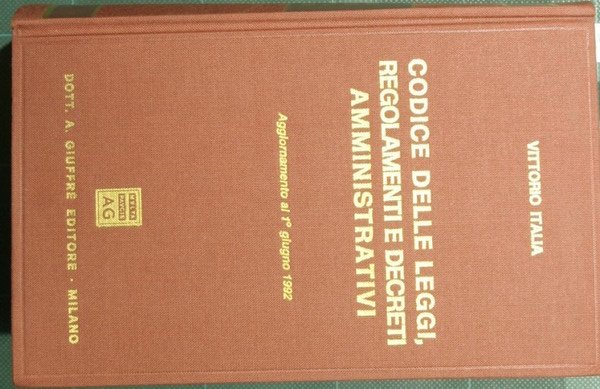 Codice delle leggi, regolamenti e decreti amministrativi | Immagine principale