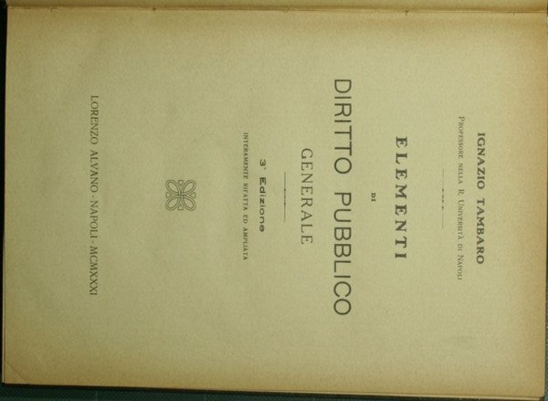 Elementi di diritto pubblico generale