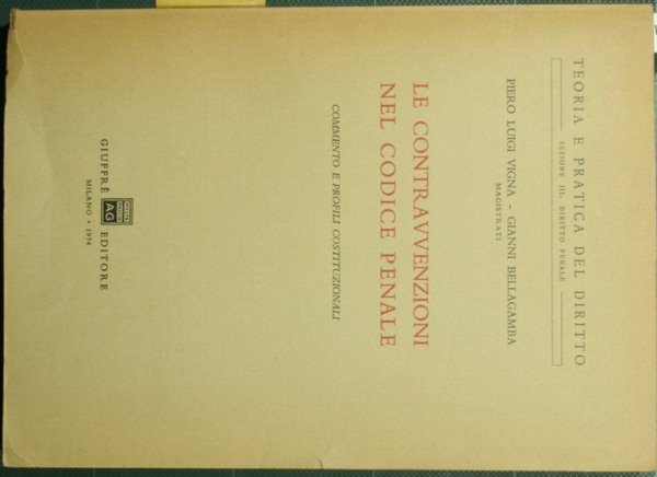 La contravvenzioni nel codice penale