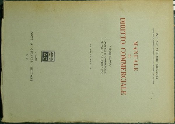 Manuale di diritto commerciale. Vol. II | Immagine principale