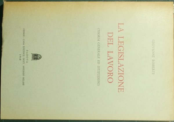 La legislazione del lavoro