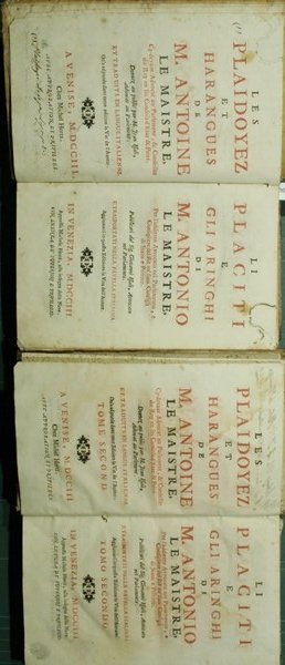 Li placiti e gli aringhi di M. Antonio le Maistre