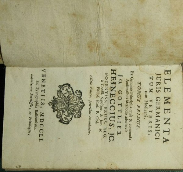 Elementa juris Germanici tum veteris, tum hodierni