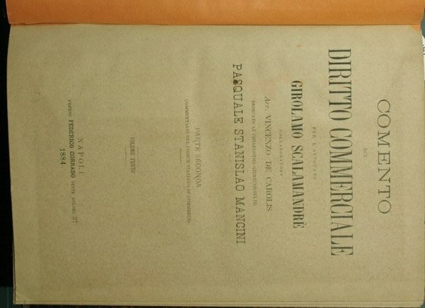 Comento del diritto commerciale. Vol. III