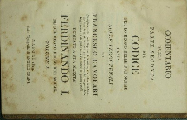 Comentario sulla parte seconda del Codice per lo Regno delle …