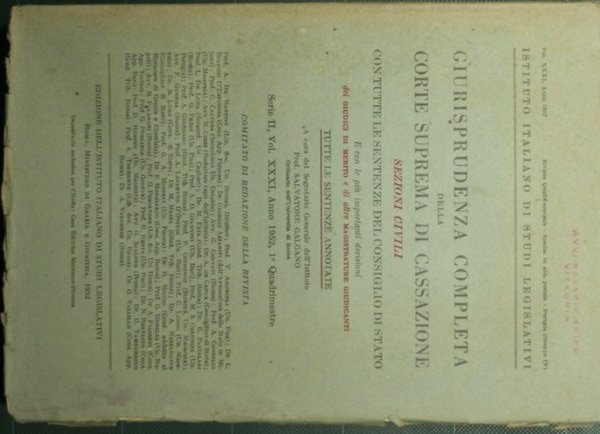 Giurisprudenza completa della Corte Suprema di Cassazione - Sezioni civili …