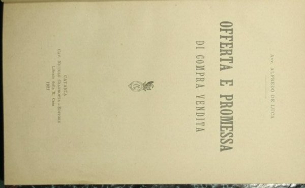 Offerta e promessa di compra vendita