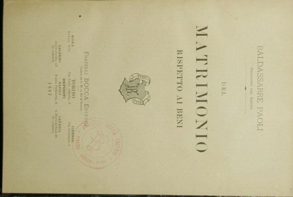 Del matrimonio rispetto ai beni | Immagine principale