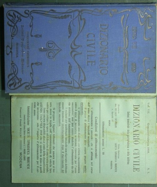 Dizionario civile - Vol. VII, 1910