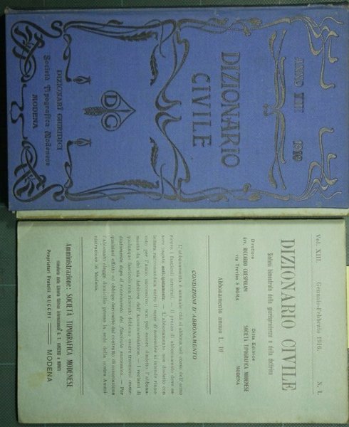 Dizionario civile - Vol. XIII, 1916