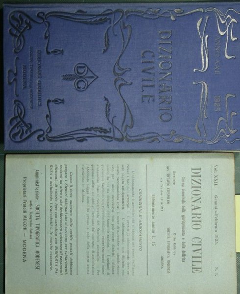 Dizionario civile - Vol. XXII, 1925