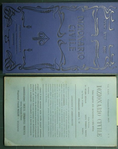 Dizionario civile - Vol. XXIV, 1927