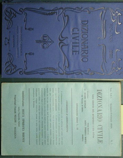 Dizionario civile - Vol. XXV, 1928