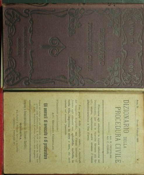 Dizionario della procedura civile - Vol. IV, 1906