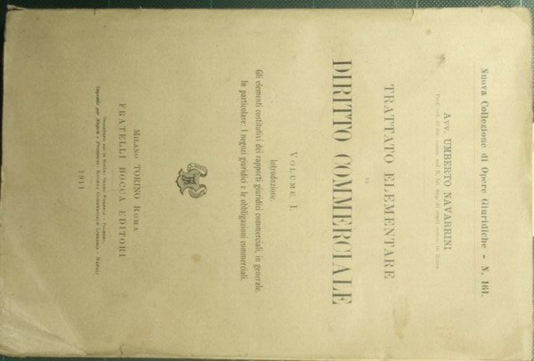 Trattato elementare di diritto commerciale