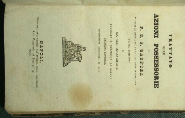 Trattato sulle azioni possessorie