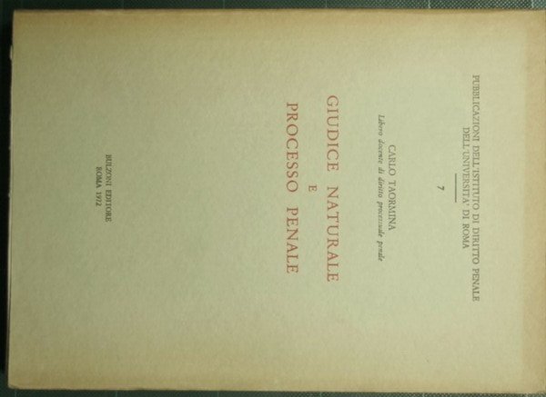 Giudice naturale e processo penale