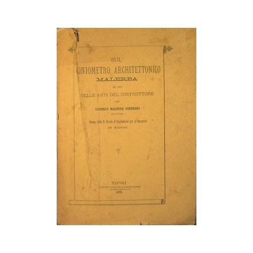 Sul goniometro architettonico Malerba