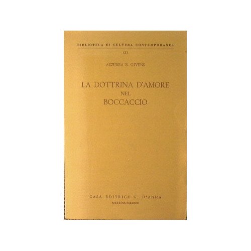 La dottrina d'amore nel Boccaccio
