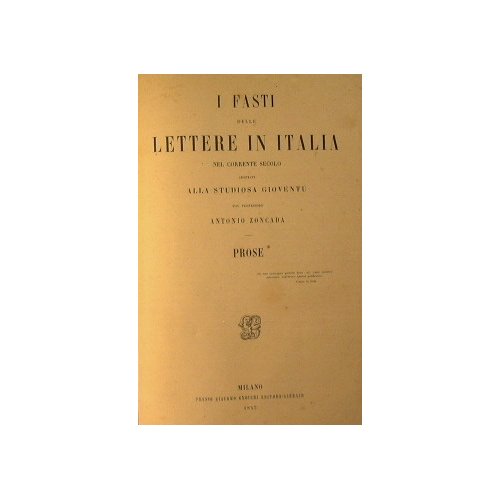 I fasti delle lettere in Italia