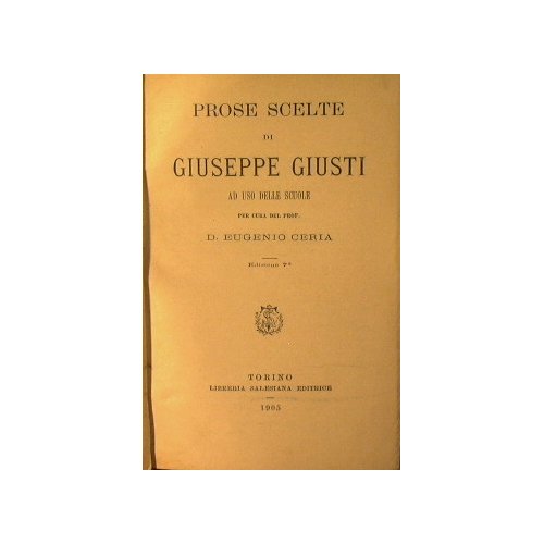 Prose scelte di Giuseppe Giusti
