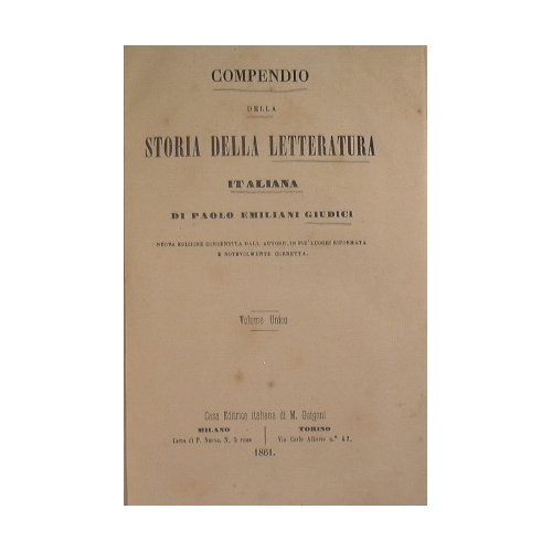 Compendio della storia della letteratura italiana