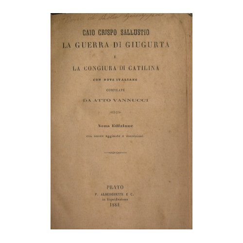 La guerra di Giugurta e la congiura di Catilina