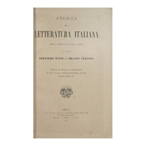 Storia della letteratura italiana dalle origine ai giorni nostri