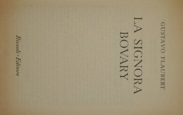 La signora Bovary