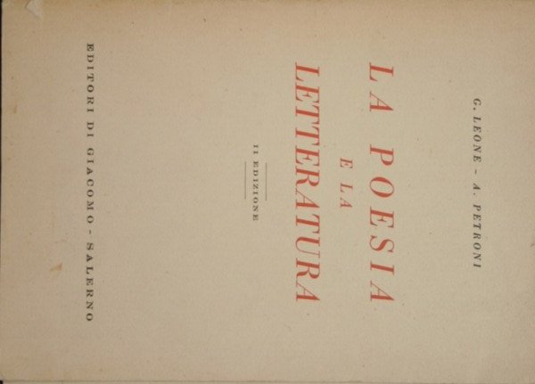 La poesia e la letteratura