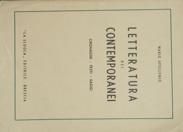 Letteratura dei contemporanei